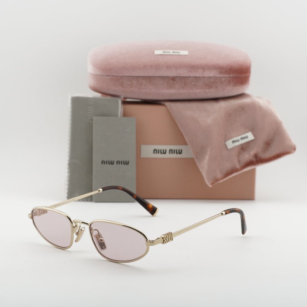 Miu Miu MUA52S ZVN4I0 Cat Eye Sunglasses - Gold/Pink